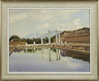 Appraisal: Clifford Hanney - English Hadrian's Villa oil on canvas board