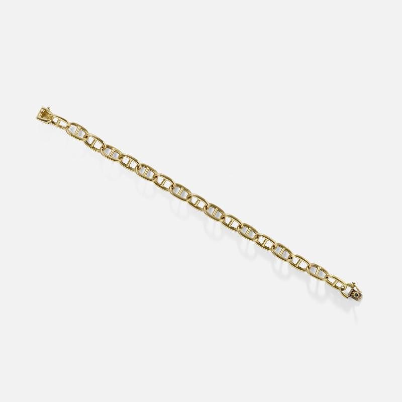 Appraisal: Hermes A gold link bracelet Hermes A gold link bracelet