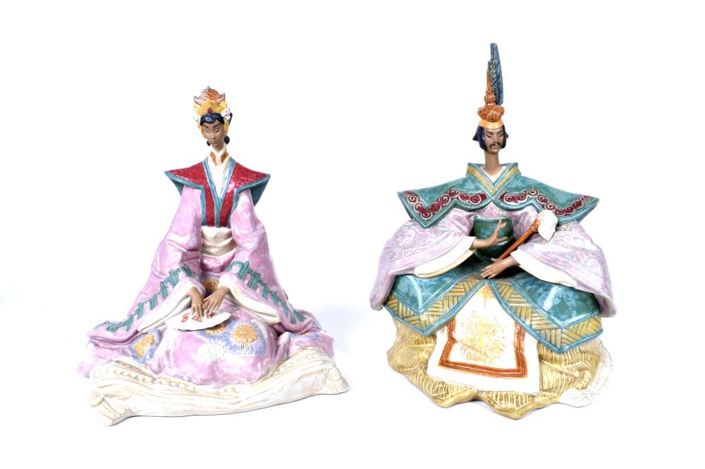 Appraisal: LLADRO EMPEROR AND EMPRESSThe underside of each marked numbered and