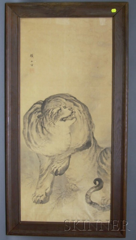 Appraisal: Japanese Painting th century ink on paper study of a