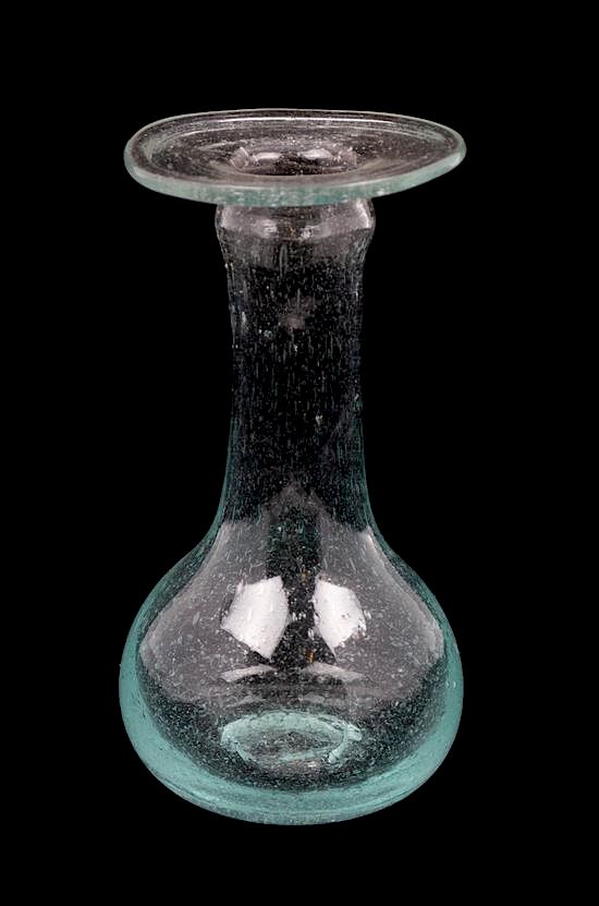 Appraisal: A Roman Glass Unguentarium Height inches A Roman Glass Unguentarium