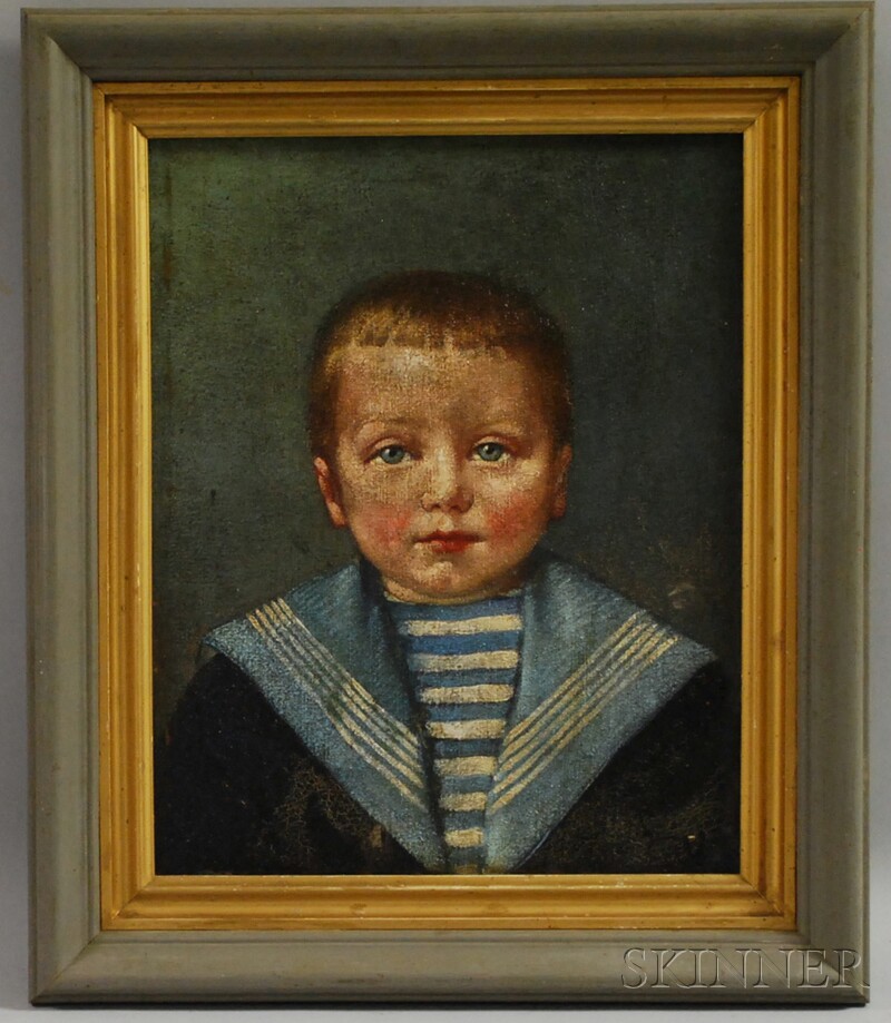 Appraisal: American School Late th Early th Century Portrait of a