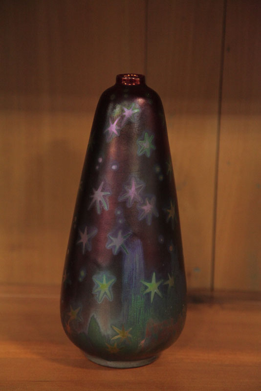 Appraisal: WELLER SICARD VASE Tapered form with star decoration Signed ''Sicard