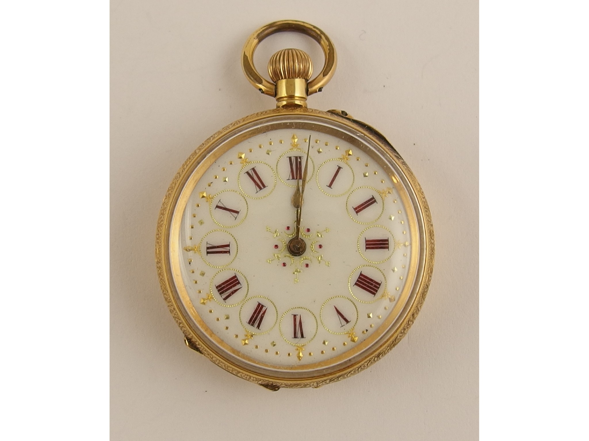 Appraisal: An ct enamelled dial pocket watch weight approx gms