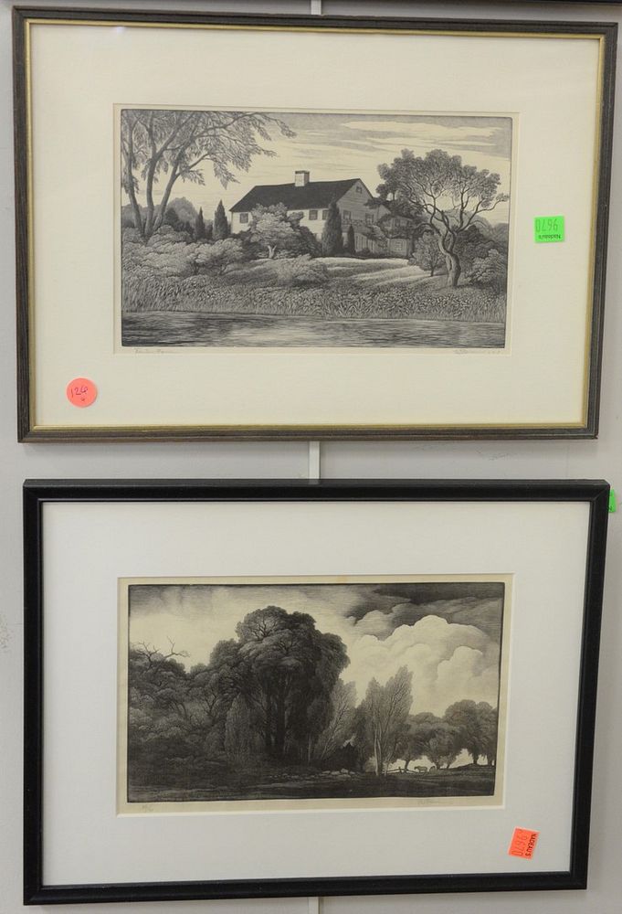 Appraisal: Four Thomas Nason - Wood Engravings and Etchings to include