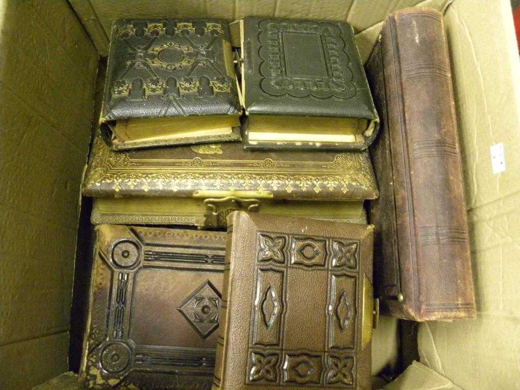 Appraisal: Photographs Eight late Victorian Edwardian leather bound albums for cabinet