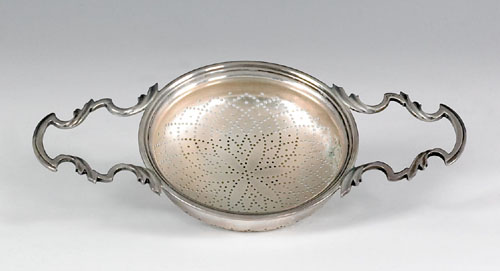 Appraisal: Georgian silver punch strainer ca - bearing the touch of