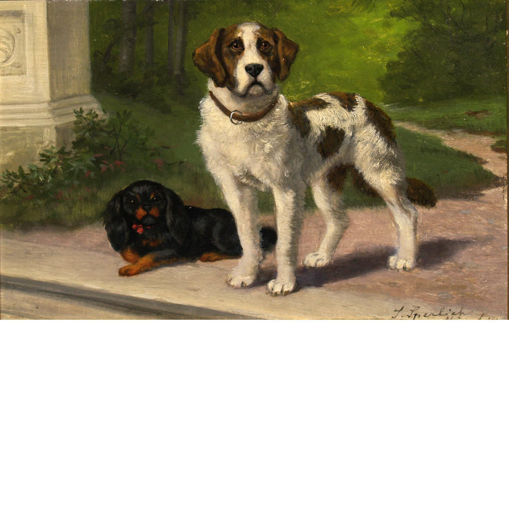 Appraisal: Sophie Sperlich German - Two Curious Pups Signed S Sperlich