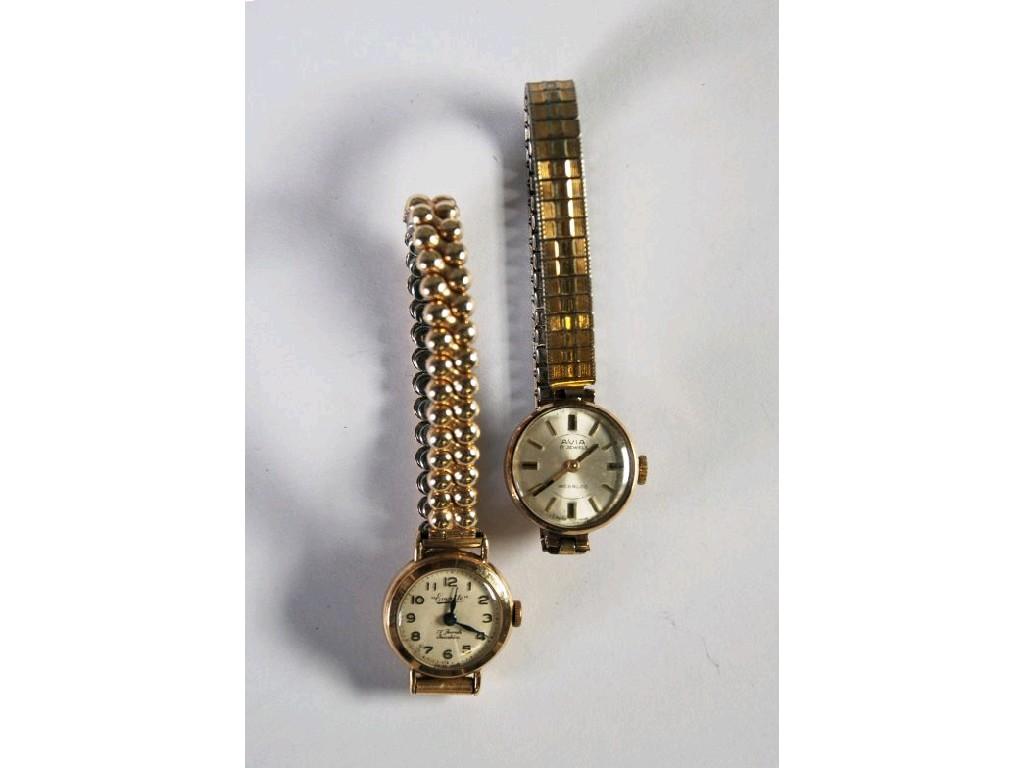 Appraisal: LADIES 'EVERITE' ct GOLD WRIST WATCH circular with gilt Arabic