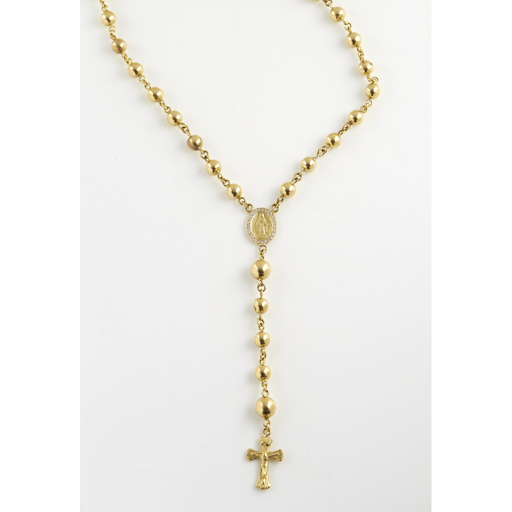 Appraisal: An ct gold set of rosary beads of traditional form