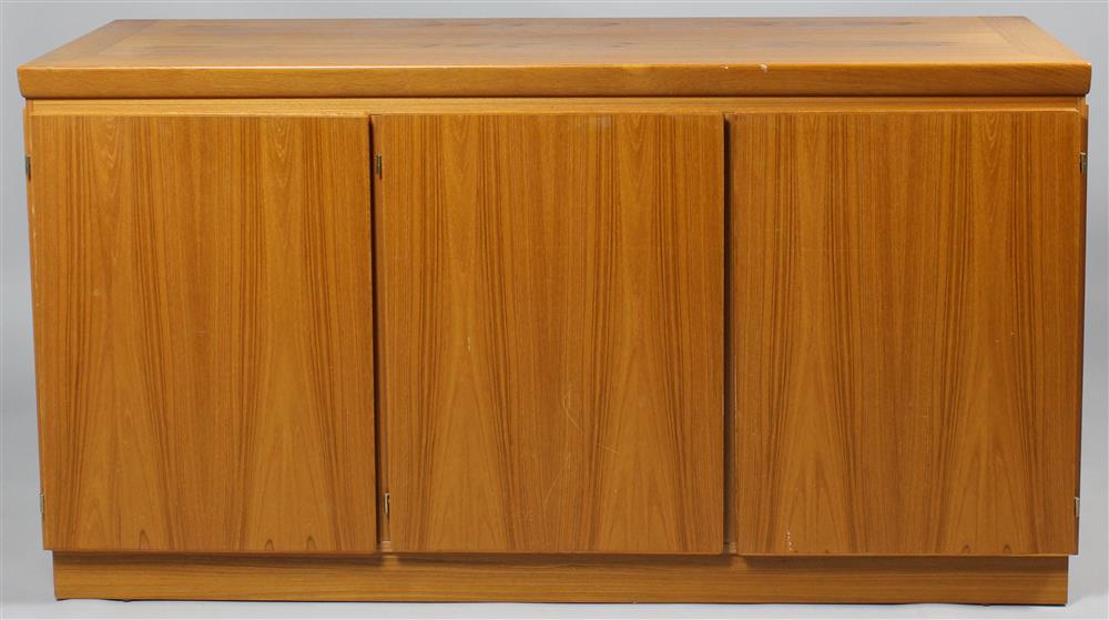 Appraisal: DANISH MODERN SKOVBY TEAK SIDEBOARD of rectangular form fitted with