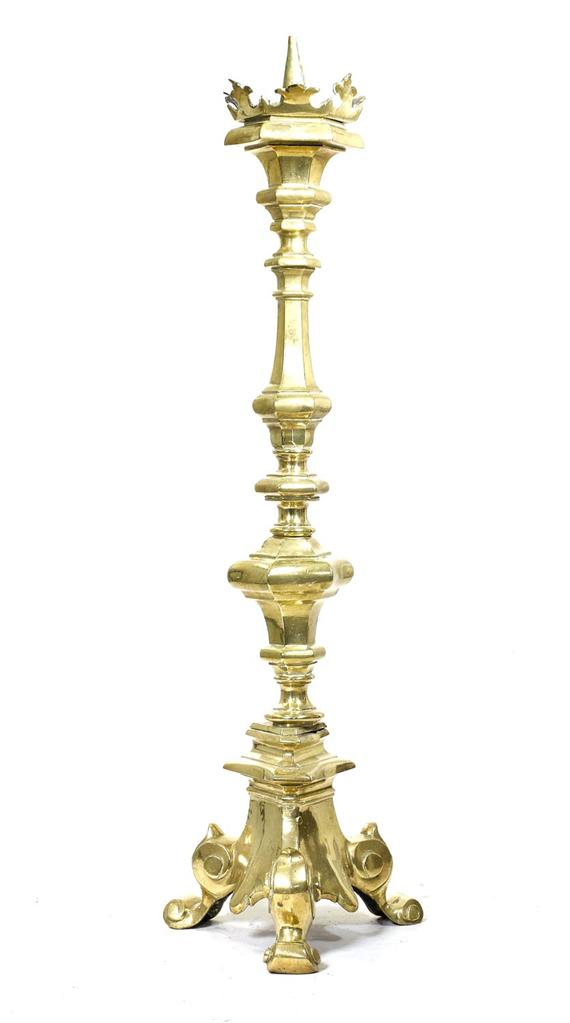 Appraisal: LARGE CANDLESTICK Baroque Bronze H cm