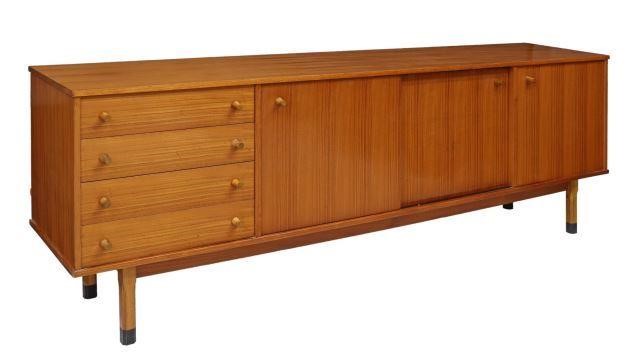 Appraisal: Italian mid-century modern sideboard credenza c s stack of four