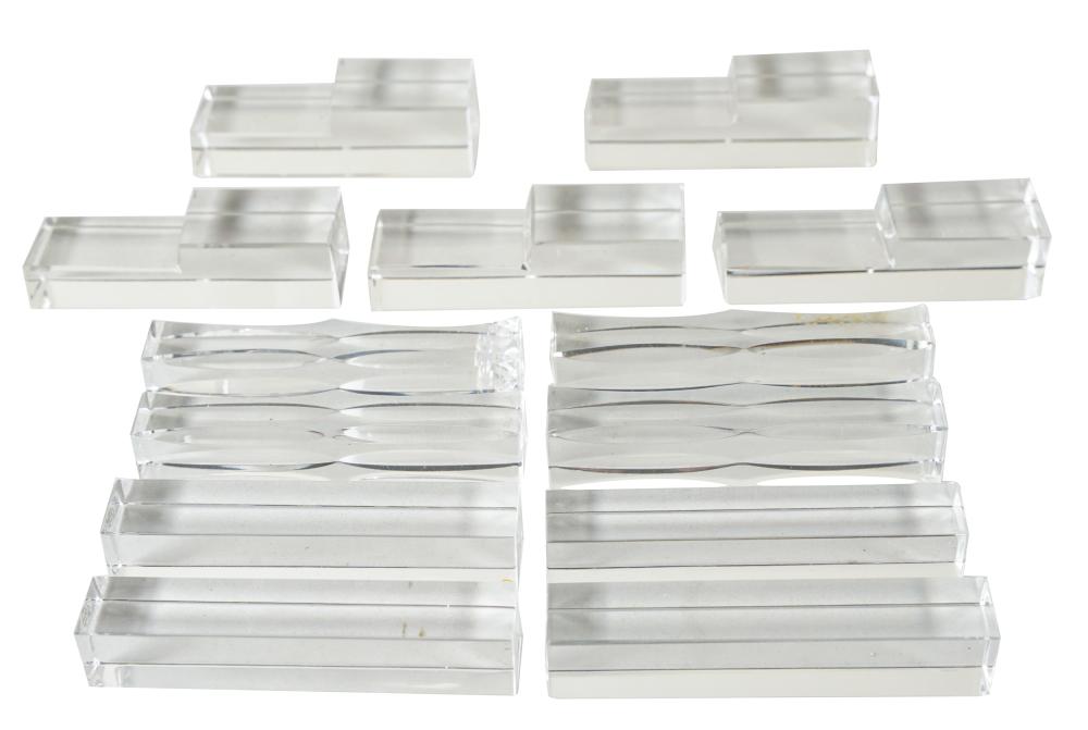 Appraisal: SET OF ASSORTED GLASS KNIFE RESTScomprising pieces in five boxes