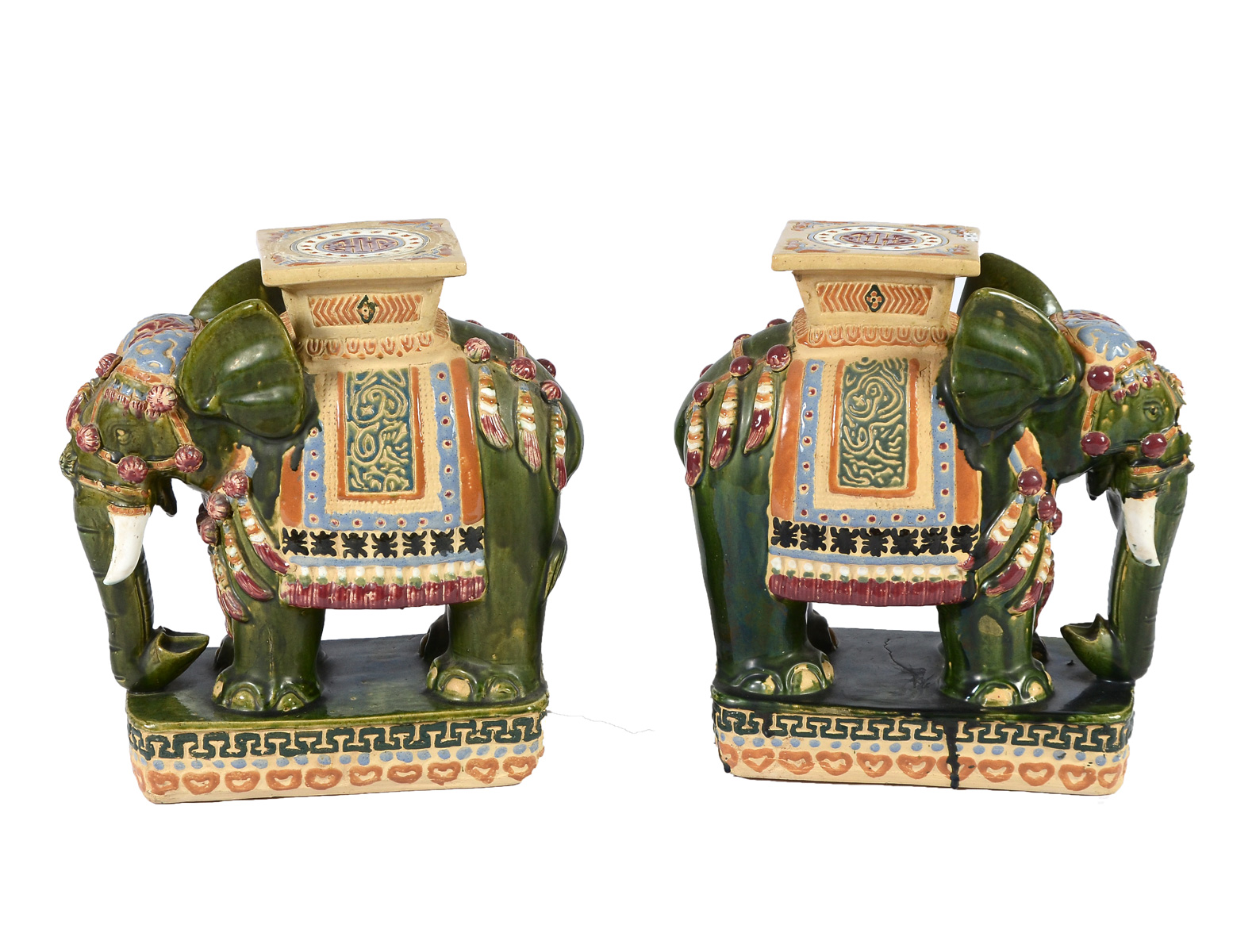 Appraisal: PAIR OF CHINESE ELEPHANT GARDEN SEATS Chinese garden seats plant