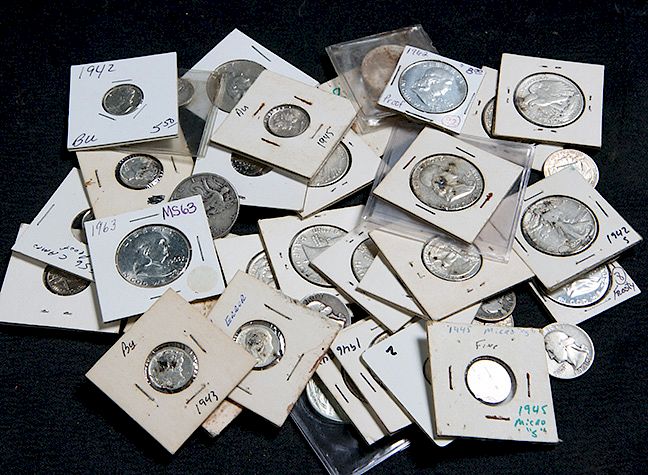 Appraisal: Assorted Silver Coins face value assorted coins Condition Please contact