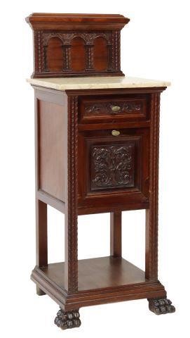 Appraisal: Spanish Renaissance Revival walnut bedside cabinet early th c having