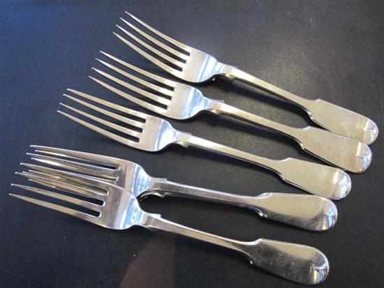 Appraisal: SIX VICTORIAN STERLING SILVER FORKS