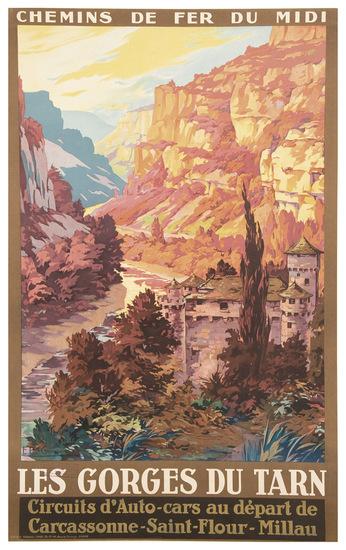 Appraisal: CHAMPSEIX E PaulLES GORGES DU TARN Lithograph in colors c