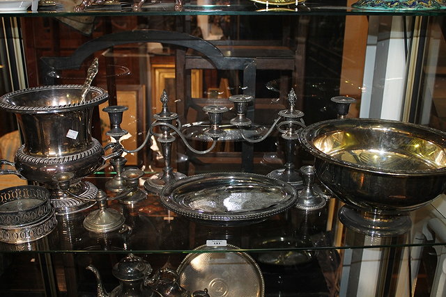 Appraisal: A LARGE COLLECTION OF MISCELLANEOUS SILVER PLATED WARES including two