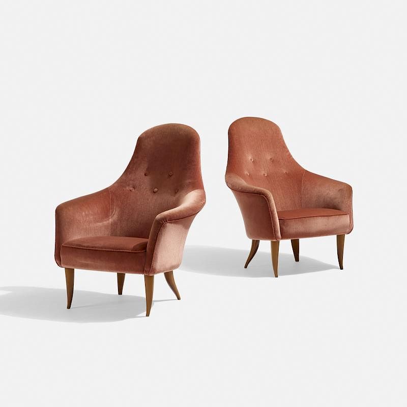 Appraisal: Kerstin Horlin-Holmquist Adam chairs pair Kerstin Horlin-Holmquist Adam chairs pair