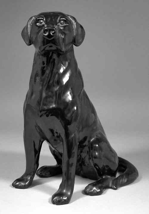 Appraisal: A Beswick pottery figure of a seated black labrador ins