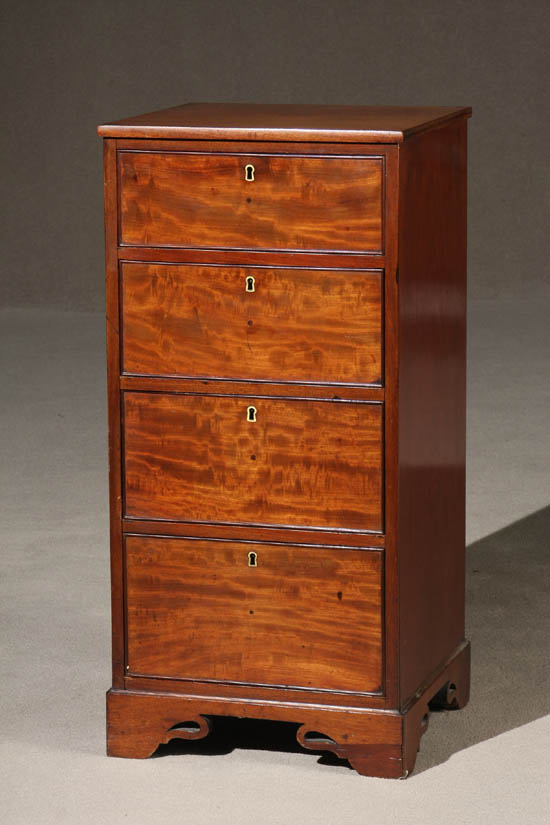 Appraisal: Victorian Mahogany 'Columnar' Chest of Drawers Last Half th Century