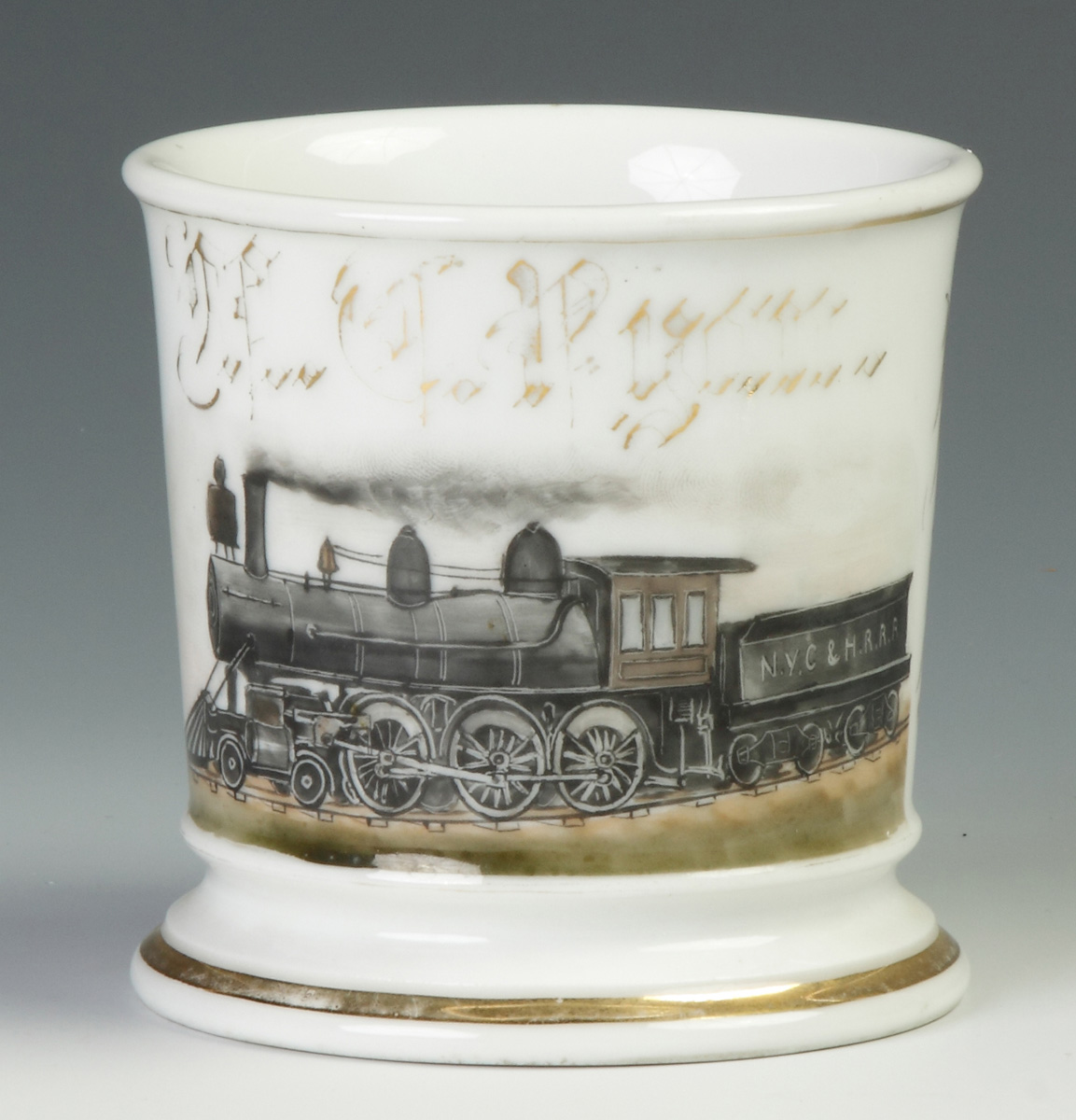 Appraisal: Vintage Steam Locomotive Tender Occupational Shaving Mug NY Central HRRR