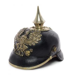 Appraisal: A Prussian Infantry Pickelhaube Length inches A Prussian Infantry Pickelhaube