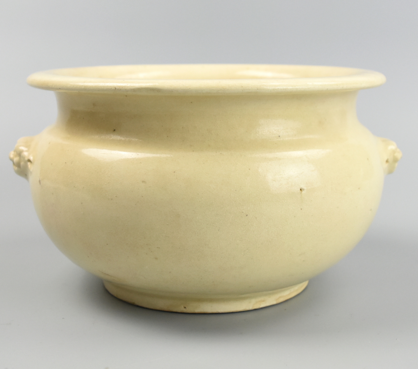 Appraisal: LARGE CHINESE WHITE GLAZED CENSER - TH C A Chinese