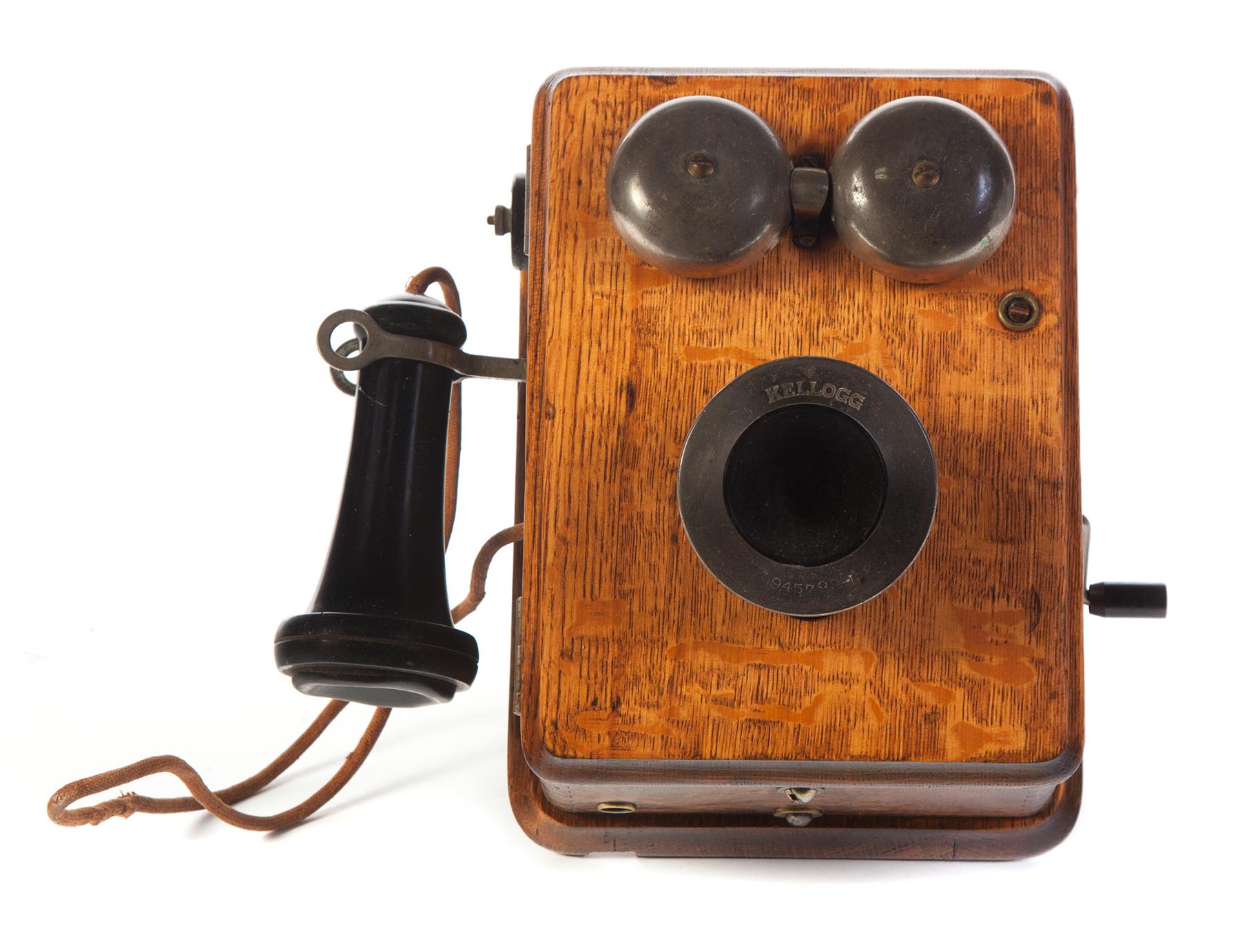 Appraisal: TWO HANGING CRANK WALL PHONES American th century Western Electric