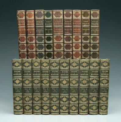 Appraisal: Two sets leather-bound books nine volumes complete Dumas' Romances Boston