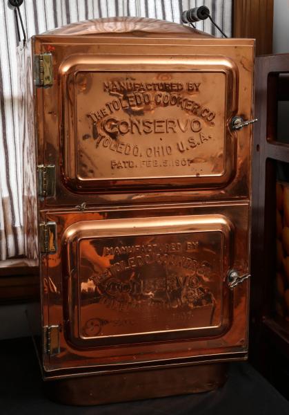 Appraisal: A COPPER COOKER DATED ONSITE AUCTION This on-site auction is