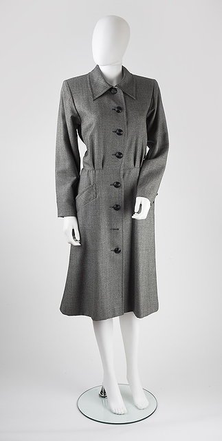 Appraisal: An Yves Saint Laurent grey tweed coat dress full length