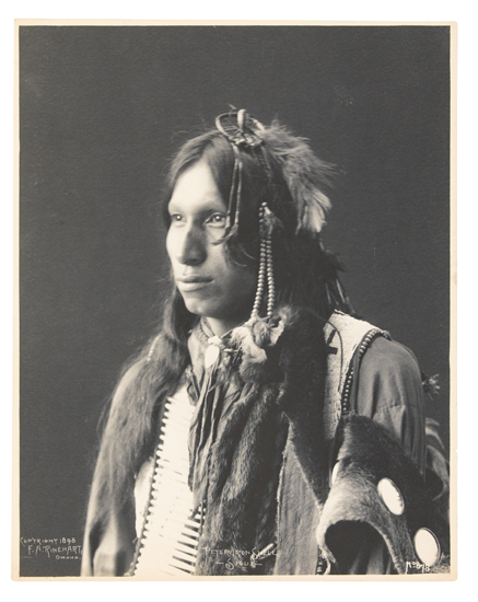 Appraisal: WESTERN PHOTOGRAPHS Rinehart Frank A Peter Iron Shell Sioux Platinum