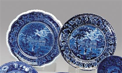 Appraisal: Two historical blue transferware plate ralph stevenson cobridge - Each