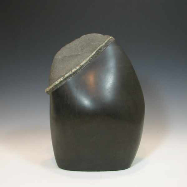 Appraisal: Steve Wilcox Stone Sculpture '' x '' sculpture is black