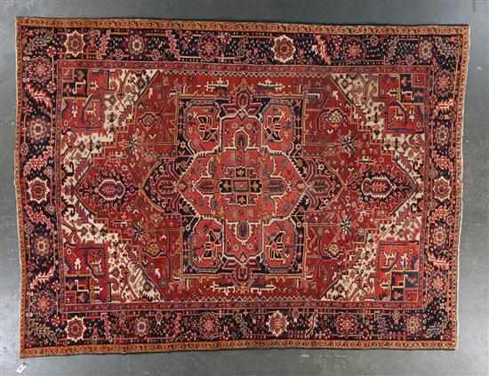 Appraisal: Semi-antique Herez carpet Persia circa x Estimate - Good condition