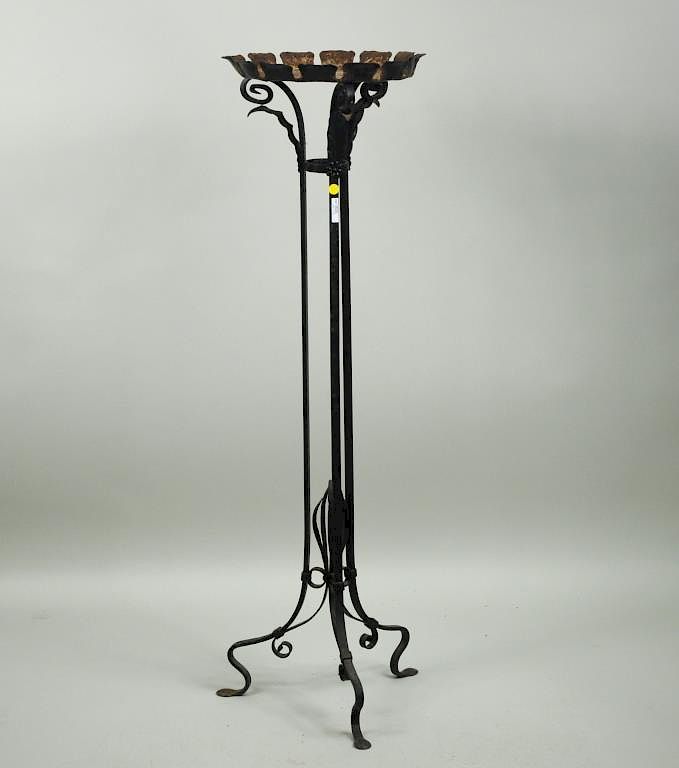 Appraisal: Wrought Iron Plant Stand Wrought iron plant stand Rust losses