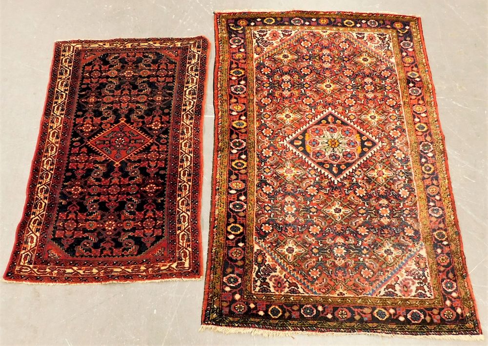 Appraisal: PC Middle Eastern Diamond Medallion Carpet Rugs Middle East th