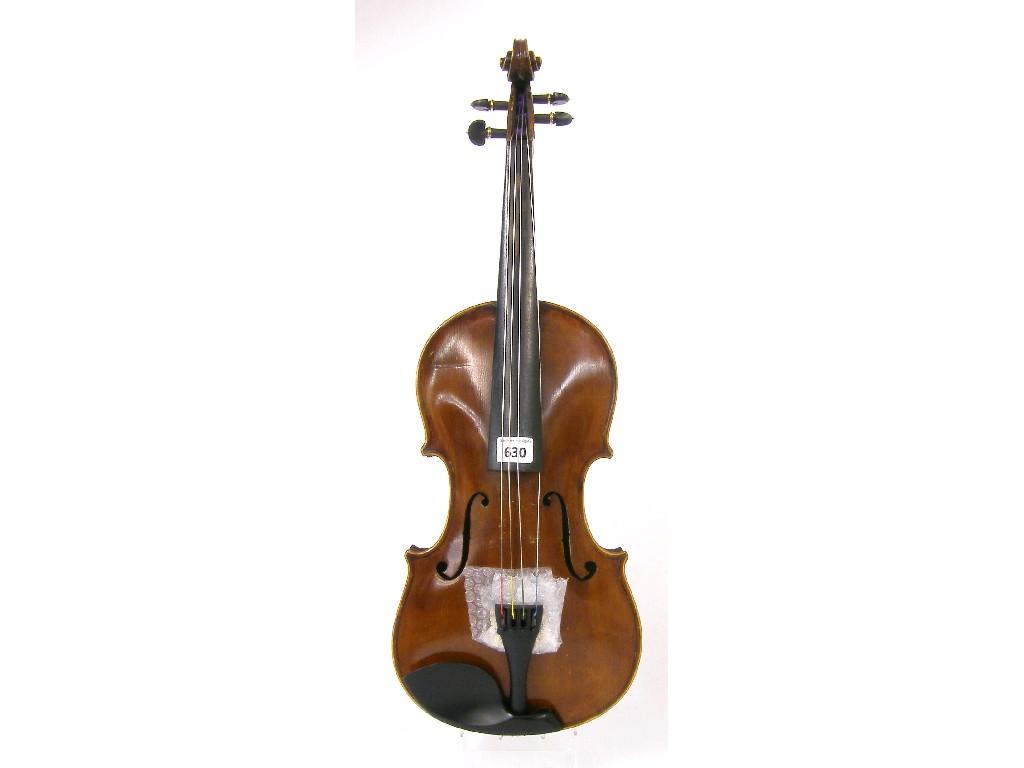 Appraisal: Early th century small viola labelled Paganini below the button