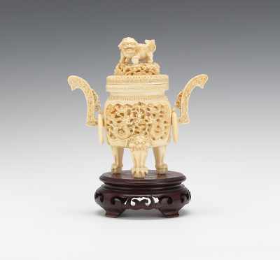 Appraisal: An Ivory in the Shape of a Koro A finely