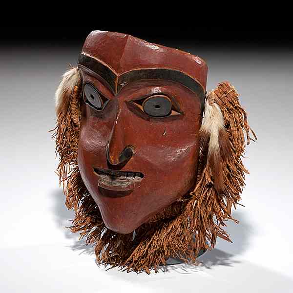 Appraisal: Tsimshian Mask of a Woman delicately carved with protruding brow