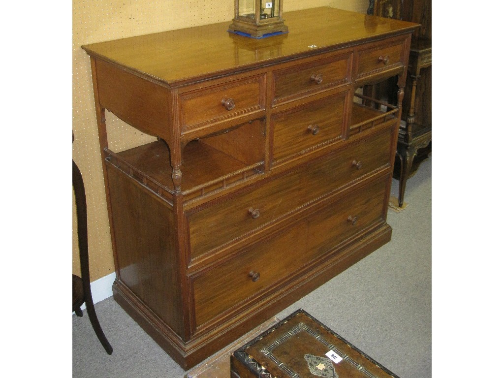 Appraisal: Howard Sons a walnut chest with an arrangement of three