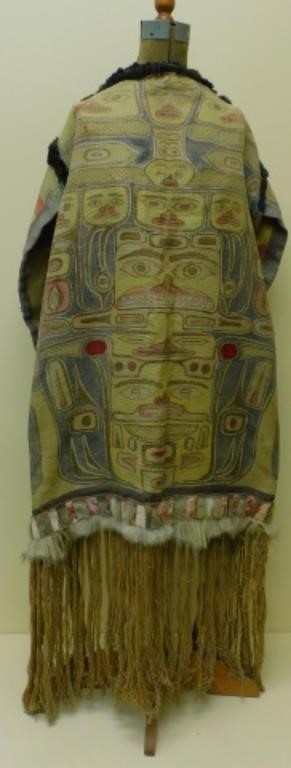 Appraisal: NORTHWEST COAST HAIDA STYLE ROBE POSSIBLYtheatrical Mended under the arms