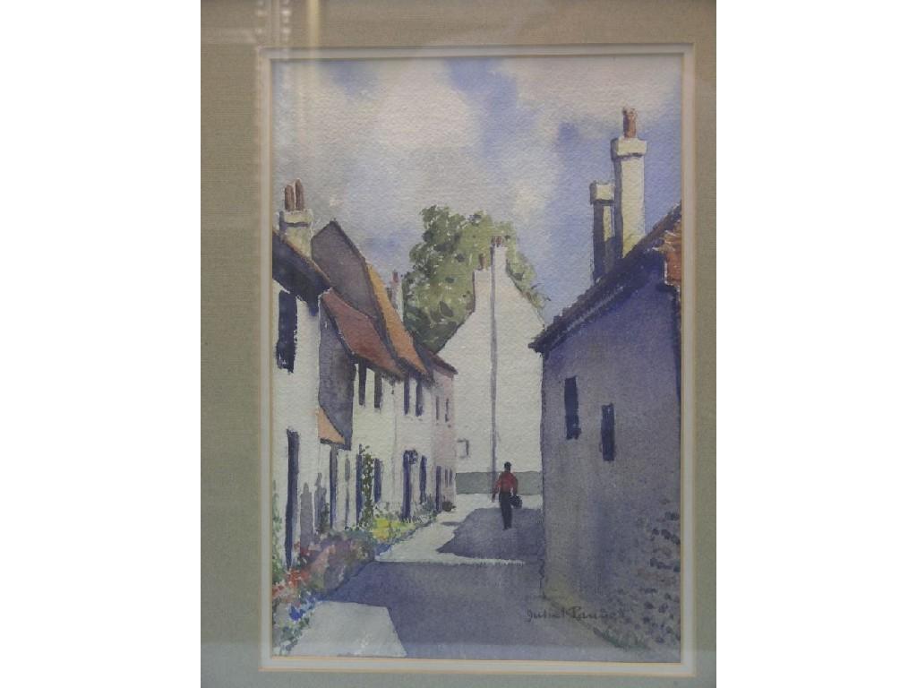 Appraisal: Juliet Pannett - watercolour Church Row Angmering signed x in