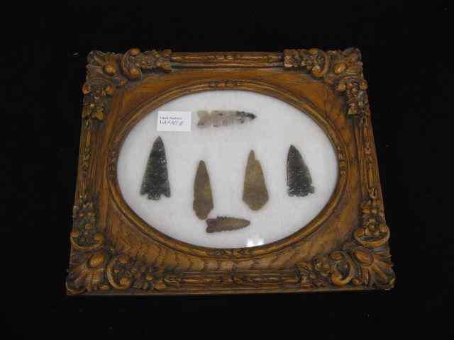 Appraisal: Framed Indian Points Arrowheads