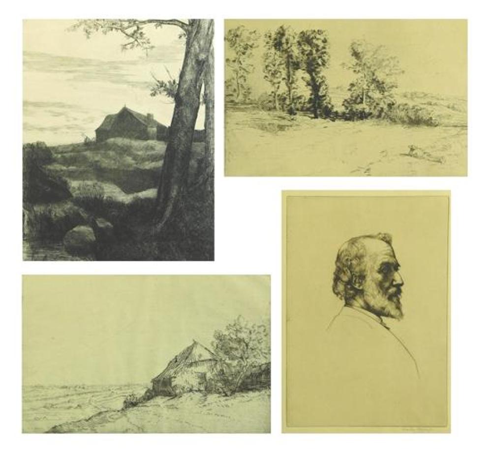 Appraisal: Alphonse Legros France - Le Pr ensoileill Etching and drypoint