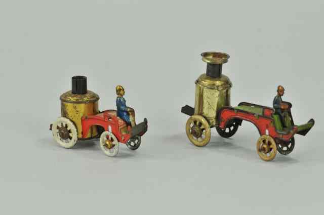 Appraisal: LOT OF TWO EARLY FIRE TRUCK PENNY TOYS Distler Germany