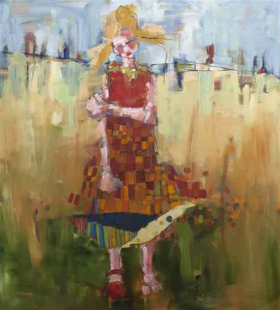 Appraisal: Angela Morgan American th century One Red Shoe oil on